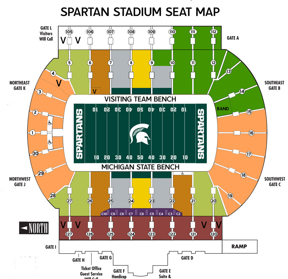 Spartan Stadium Seating Chart Seat Numbers
